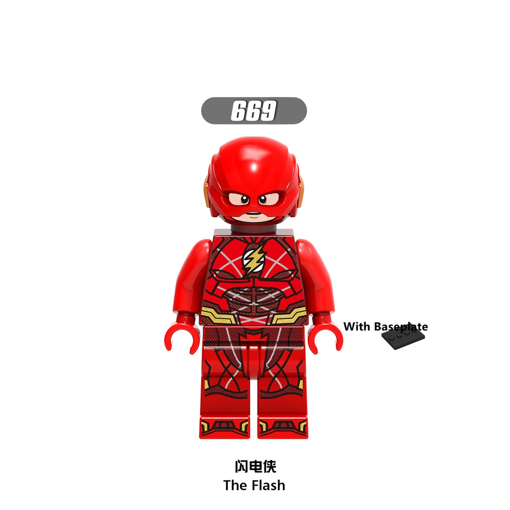 Lego Minifigures Super Heroes Wander Woman The Flash Bat-man Aquaman ...