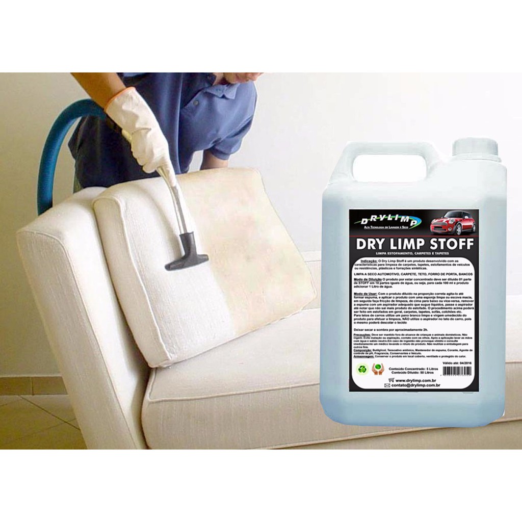 Produto Para Limpeza A Seco De Estofados Faz 50 Litros | Shopee Brasil