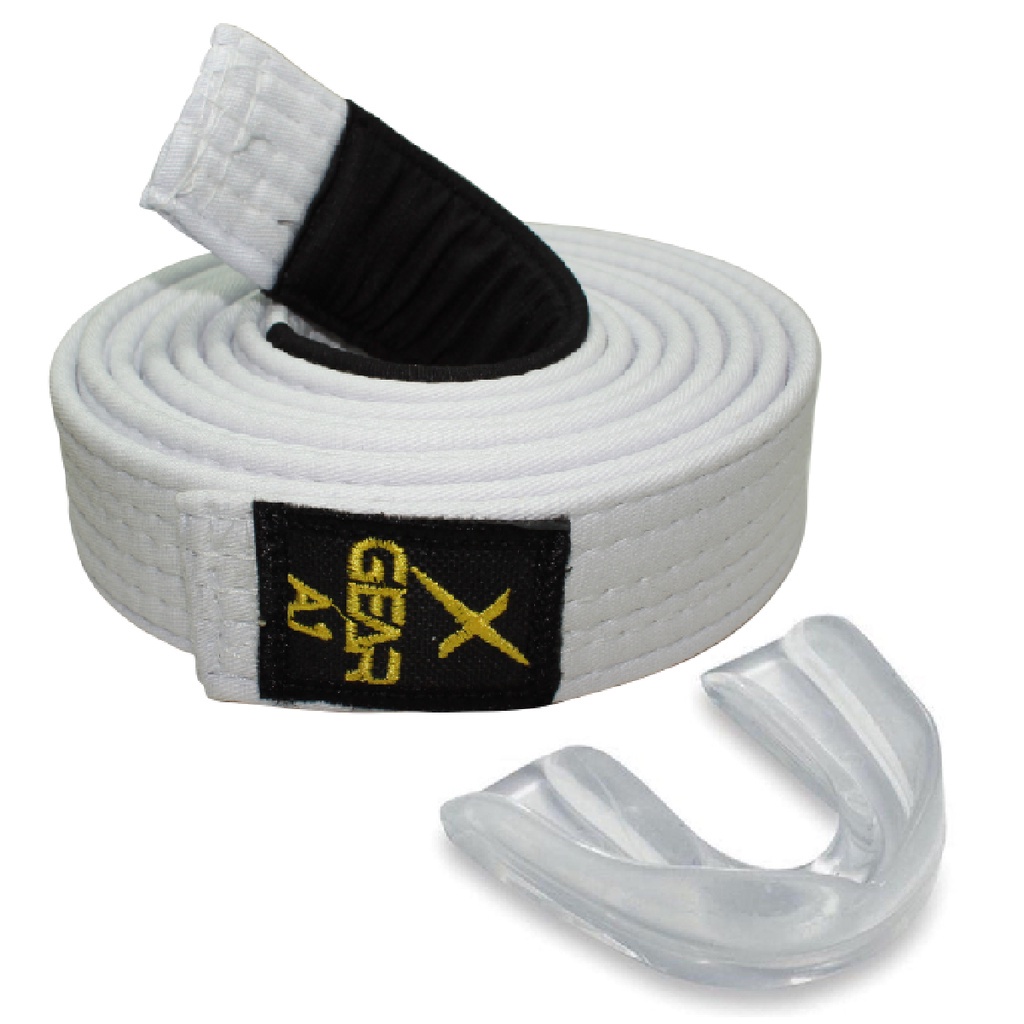 Faixa Jiu Jitsu Branca Xgear + Protetor Bucal | Shopee Brasil