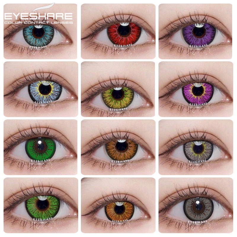 Compra online de Eyeshare lentes de contato coloridas para olhos anime  cosplay lentes coloridas azul branco lentes de contato lentes de contato  beleza maquiagem