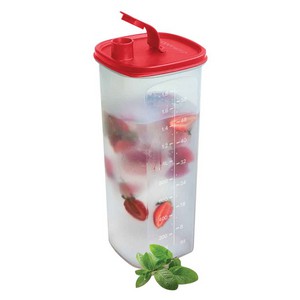 KIT TUPPER SLIM 2L VERMELHO CHILI - TUPPERWARE | Shopee Brasil