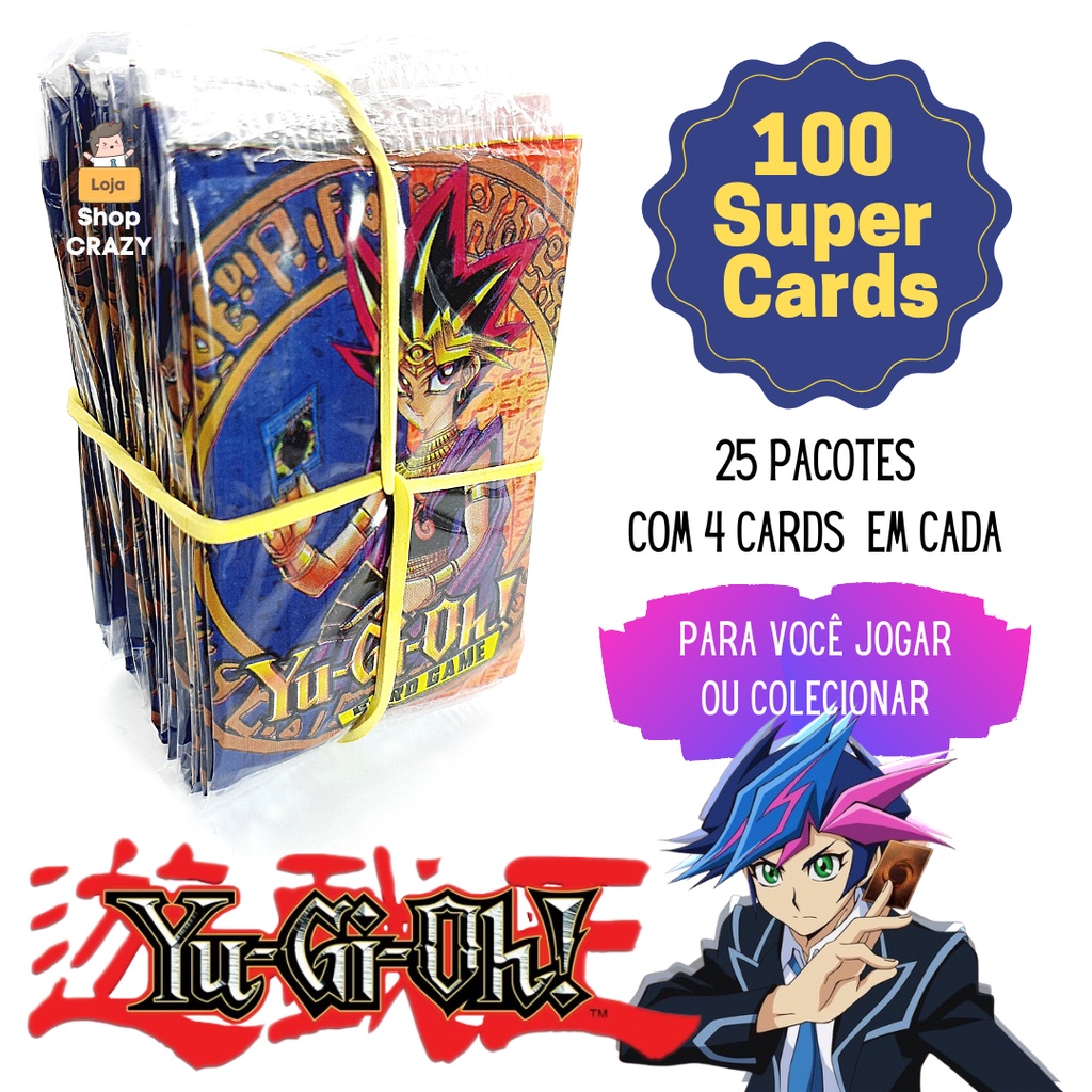 25 Pacotinhos YU-GI-OH! | São 100 CARDS | Revenda
