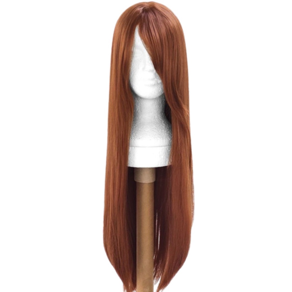 Peruca Lisa Longa Com Ou Sem Franja 80cm e Wig Cap | Shopee Brasil