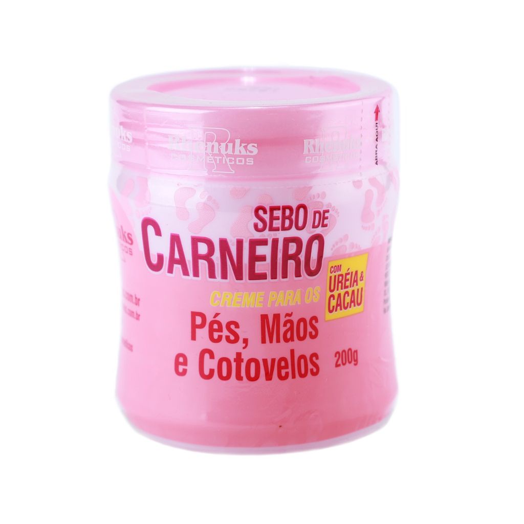 01 Creme Sebo De Carneiro Pés, Mãos E Rachaduras 200g | Shopee Brasil