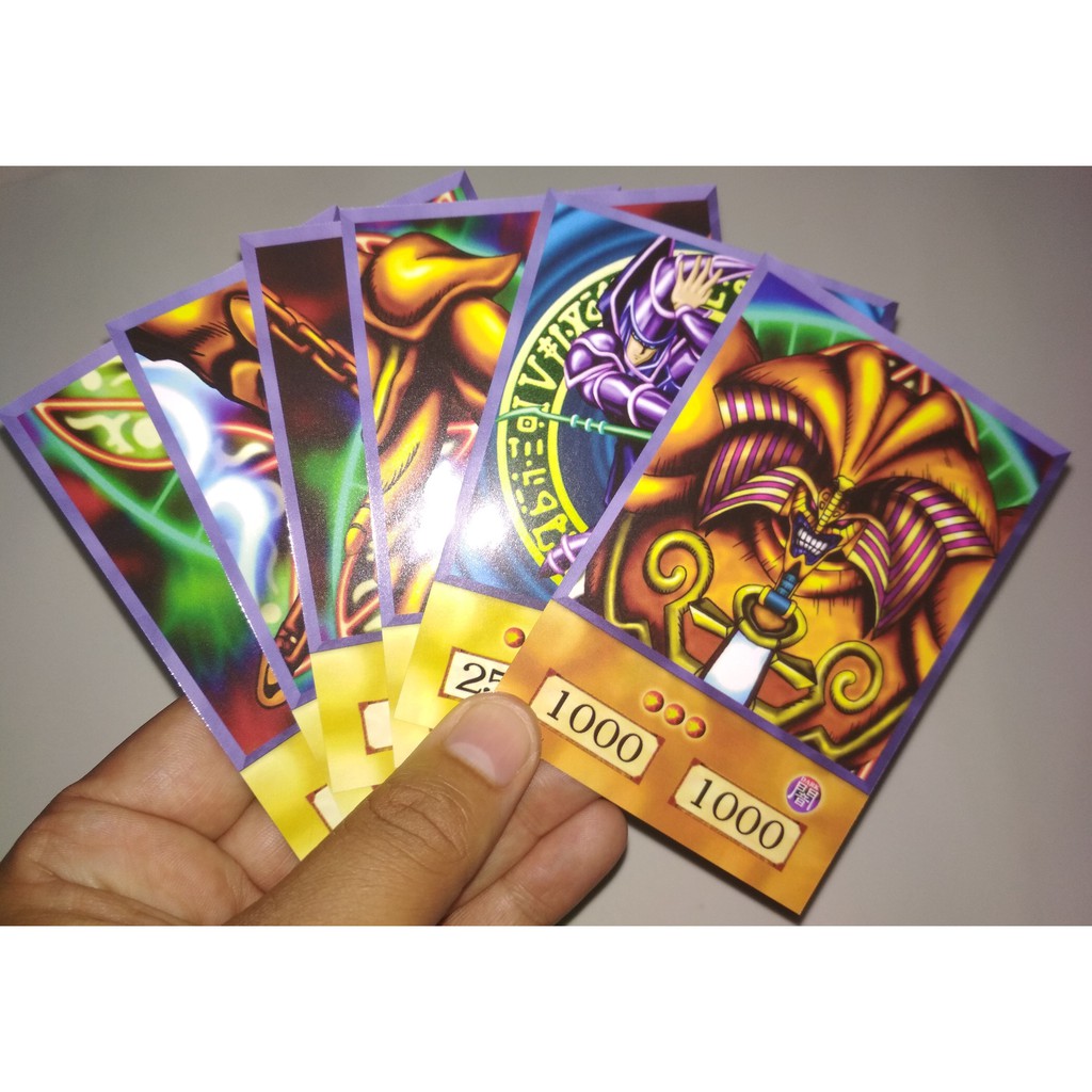 Cartas Yu-Gi-Oh 5 Partes do Exodia + 3 Deuses Egípcios + Mago negro Versão Anime