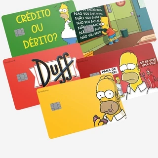 Adesivo Simpsons para Cartão - Brasil Card Vários Modelos
