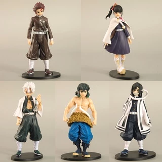 5Style Japão Anime Demon Slayer Kimetsu No Yaiba Kamado Tanjirou Tsuyuri Kanawo Shinazugawa Sanemi Hibira Inosuke Iguro Obanai Ação PVC Figuras Modelo Bonecas Brinquedos Coleção