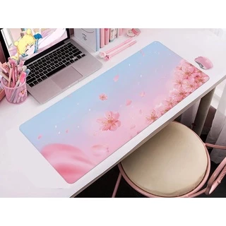 mousepad , Kawaii Anime Japonês De Flor De Cerejeira Estética mouse pad , Bonito Rosa pastel Sakura-XXL Gaming desk mat