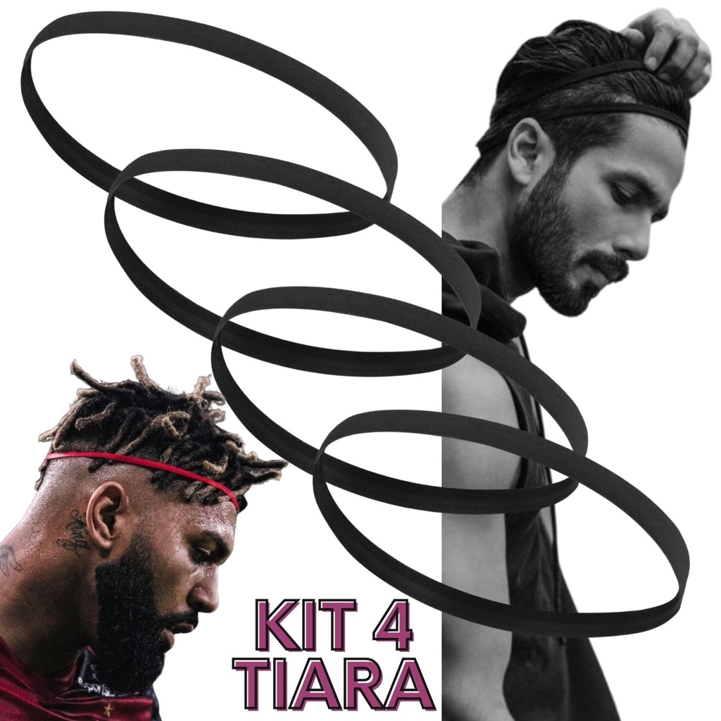 Kit 10 Elasticos Faixa De Cabelo Tiara Afro Puff Jogador Top - R