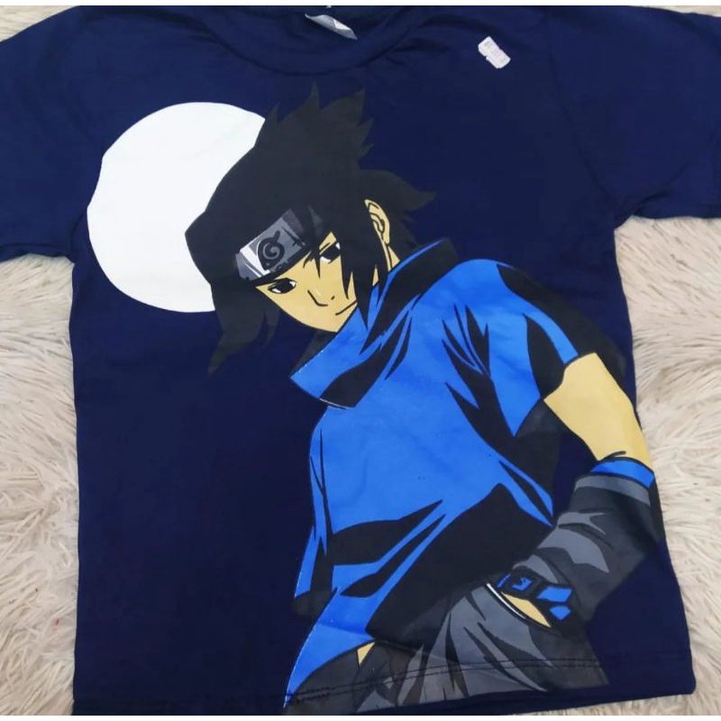 Camiseta masculina Sasuke azul, Naruto