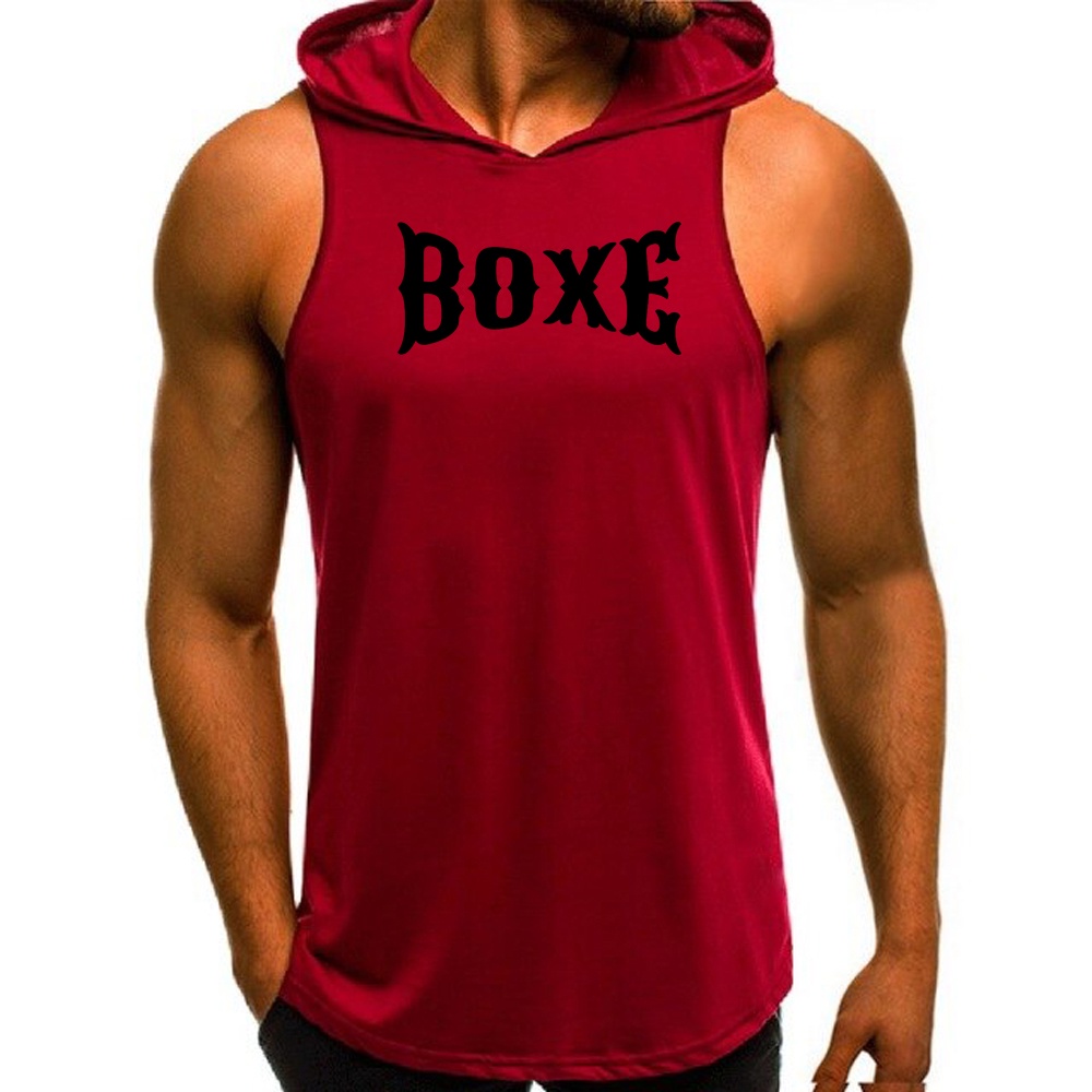 Camiseta Regata Com Capuz Boxe Boxing Longline Oversized Masculina