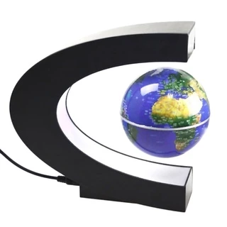 Globo Terrestre Flutuante Abajur Led Magnético Levitação Gira No Ar