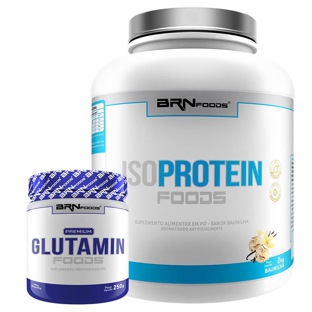 Kit Whey Protein Iso Protein Foods 2Kg + Premium Glutamina 250g – BRN FOODS