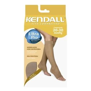 Meia Kendall 3/4 Alta Compressão Sem Ponteira Cor Mel M/G/GG