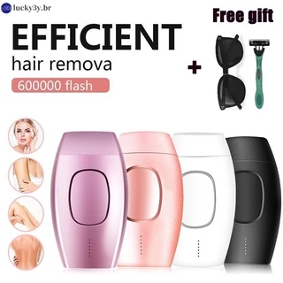 [Have warranty]Máquina de Depilação à Laser de 600000 IPL para Remoção Permanente dos Pelos / Depilador Indolor para Rosto / Corpo