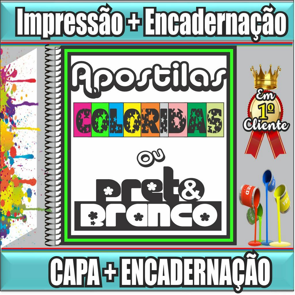 Apostila Até 150 Páginas Impressas Em Frente E Verso Colorida Ou Preto E Branco E Encadernada 8943