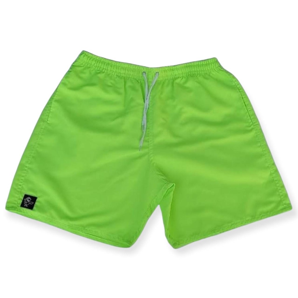 Short Bermuda Masculina Tactel Verde Neon Verão Promoção