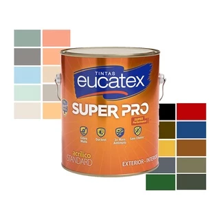 Eucatex Fosco Super Pro Acrilico Lavável Cores 3,6lt