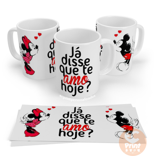 Caneca Personalizada Mickey e Minnie - Já Disse Que Te Amo Hoje?