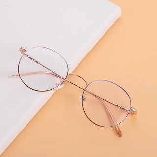 Óculos Redondo Anti Luz Azul Uv Rose Prateado Dourado Preto