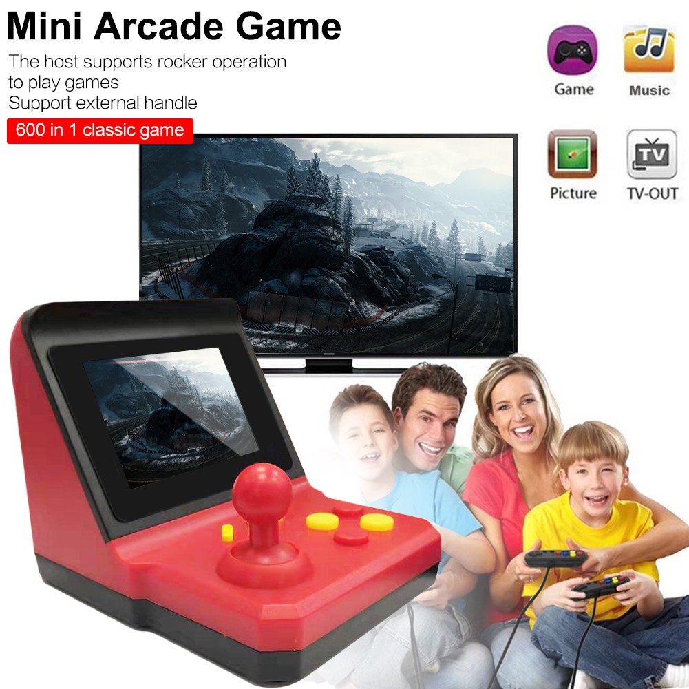 Caixa De Jogos i3 Mini Retro Video Console HDMI Sem Fio Dupla Alça Clássico  De Jogo Arcade Para Navio Grátis De Presente