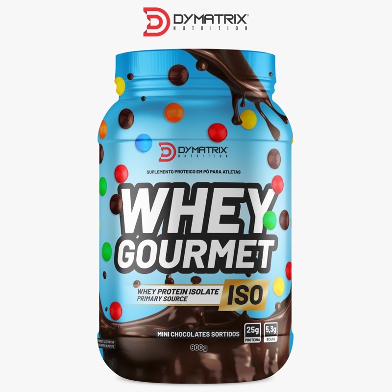 Whey gourmet confeites coloridos chocolate – Dymatrix 907g