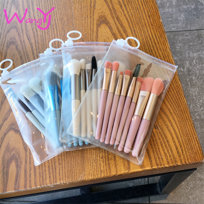 8 Mini Conjunto De Pincéis De Maquiagem Ins Para Sombra/Base/Blush/Utensílio De Beleza