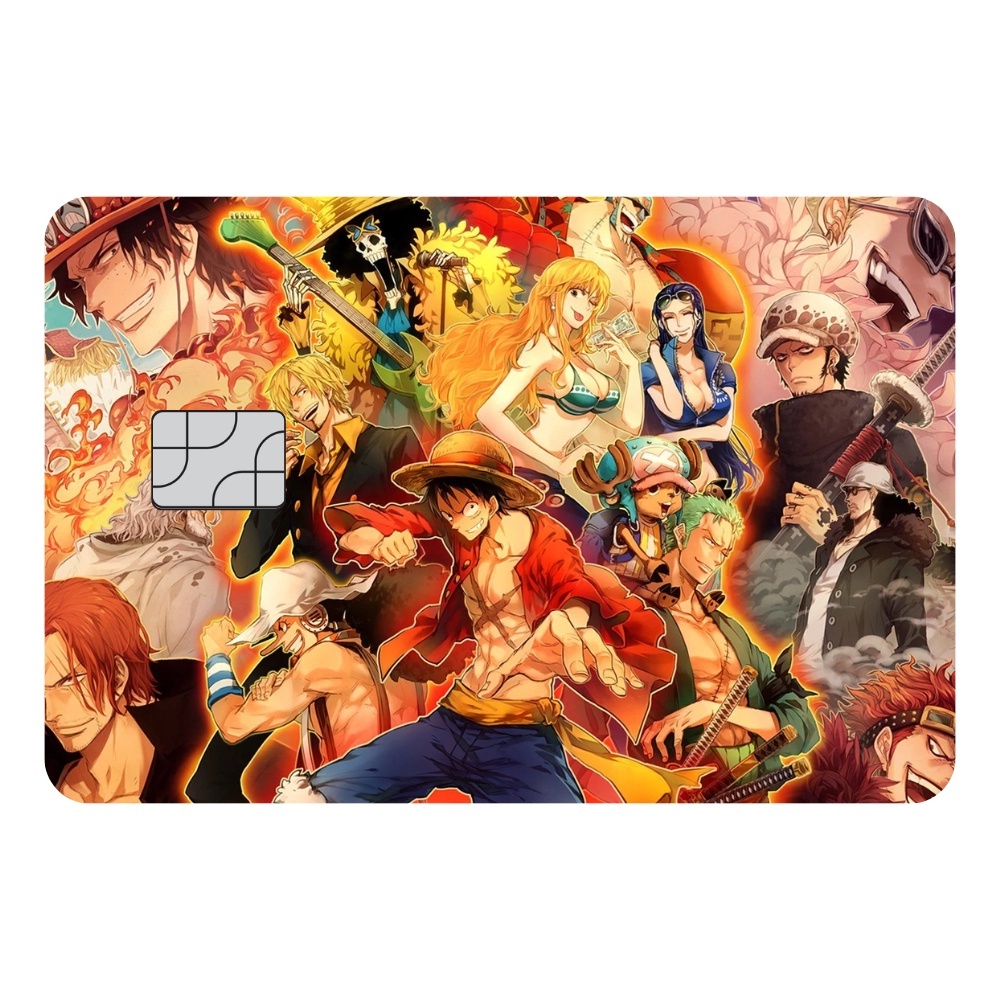 Adesivo One Piece Anime Para Cartão Luffy Usopp, Zoro, Kaido