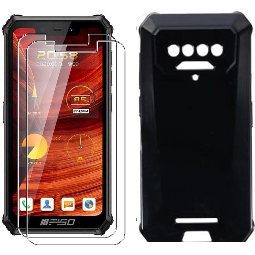 Para Oukitel F150 B2021 IIIF150 R2022 Estojo 3 Em 1 Preto Macio Com ...