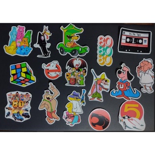 Adesivo Desenho Anos 80 - 20 Stickers Desenhos Antigos Retrô