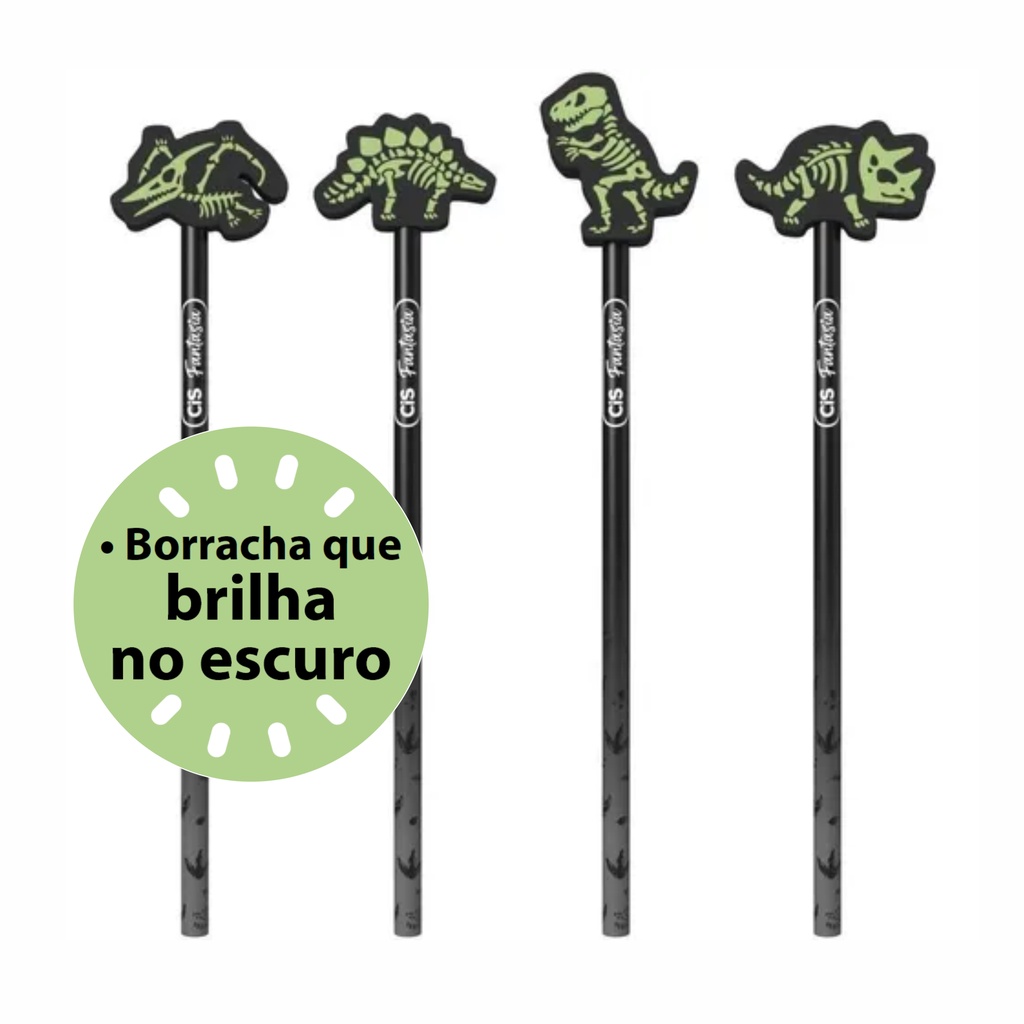 Lápis de Escrever Fantasia DinoGlow Dinossauro - Cis | Shopee Brasil