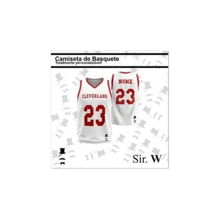 Camiseta Regata de Basquete Personalizada Sir.W Nome e Número Cleveland