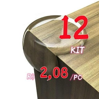 Kit 12 Protetor Quina De Mesa Em Silicone Com Adesivo Para Móveis Quarto Cozinha Promoção em Oferta na Shopee