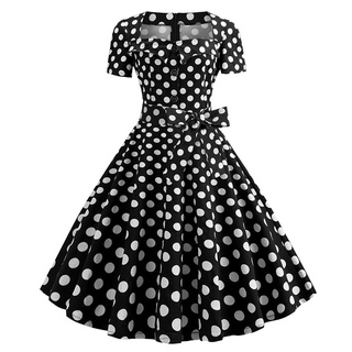 Vestido Retrô Vintage Festa Anos 60 Rockabilly Estampado Hepburn Pin Up Do  P Ao Plus Size