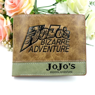 Anime JoJo's Bizarre Adventure Carteira Curta Bolsa De Couro PU