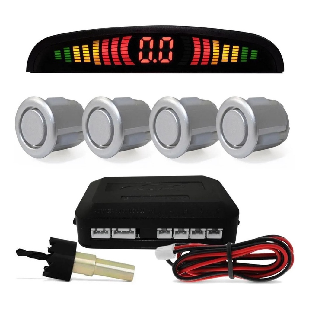Kit Sensor de Ré Estacionamento 4 Pontos Ford Ka Preto 2014 A 2022 ...