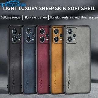 Capa De Celular Flexível De Microfibra/Couro PU Para Realme GT/Neo/2/2T/3/GT2/Pro/Master/9