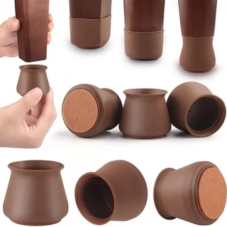 { Novo Bom } 16/24/32pcs Coberturas De Pés De Cadeira De Silicone Móveis Protetor Mesa Redondo Antiderrapante Copos De Fundo De Pernas