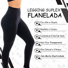Calça Legging Levanta Bumbum Montaria Suplex de Cintura Alta Feminina  Fitness Academia P ao G4