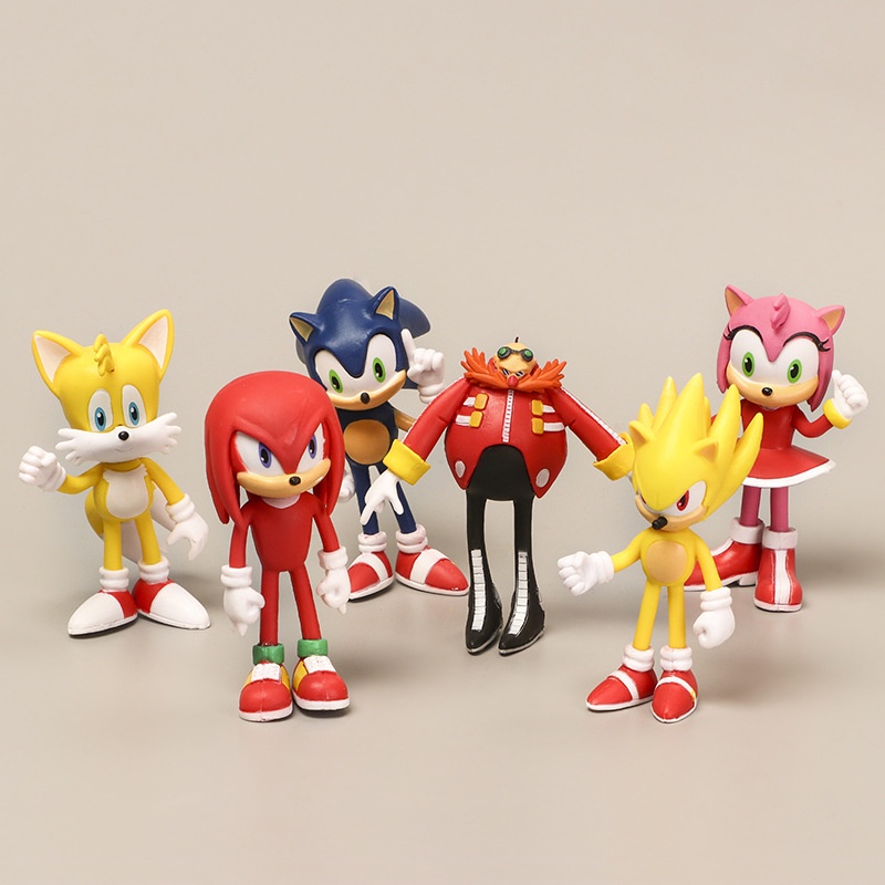 Aplique em Acrílico Personagem Knuckles - Sonic Colorido com base ( 3 peças  )