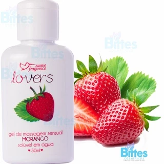 Gel Massageador Sensual Lovers Morango Suave Fragrance Cosméticos