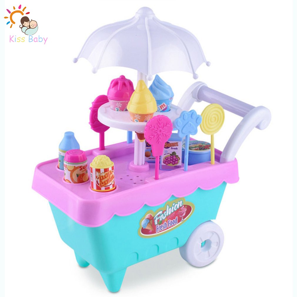 Conjunto de brinquedo de sorvete,Conjunto de jogo de carrinho de caminhão  de sorvete de jogo de simulação, Jogo de sorvete de produtos infantis para  berçários de jardim de infância Lafande