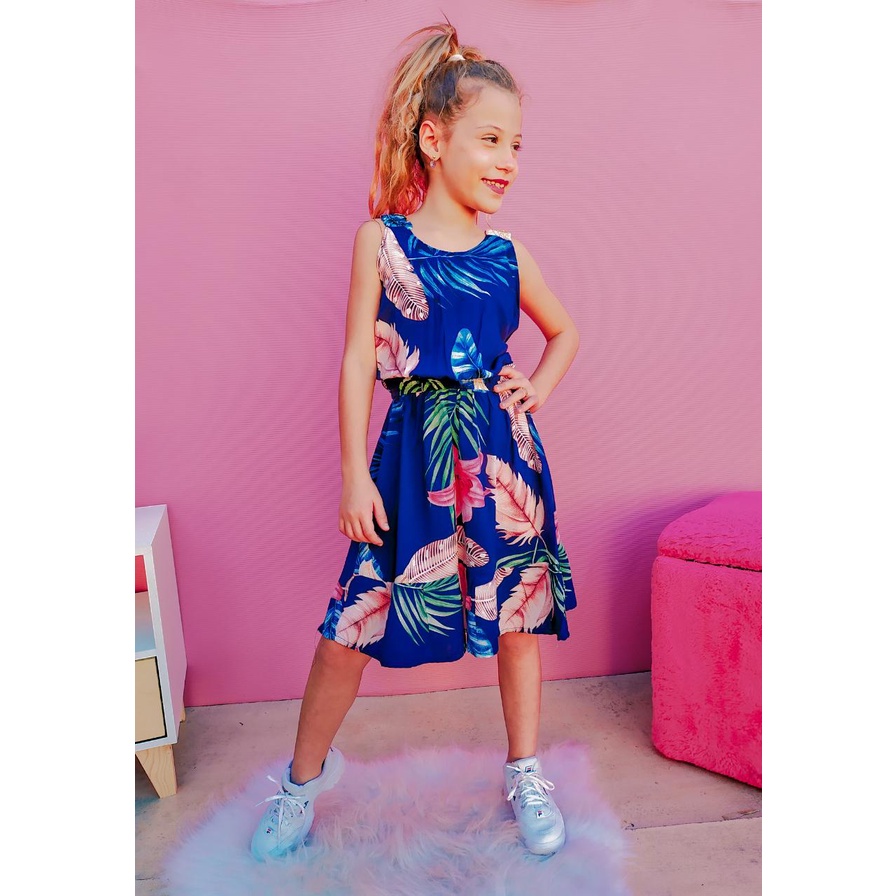 Vestido infantil floral com alças para bebês, roupas de princesa, vestido e  saia para meninas, vestido kawaii