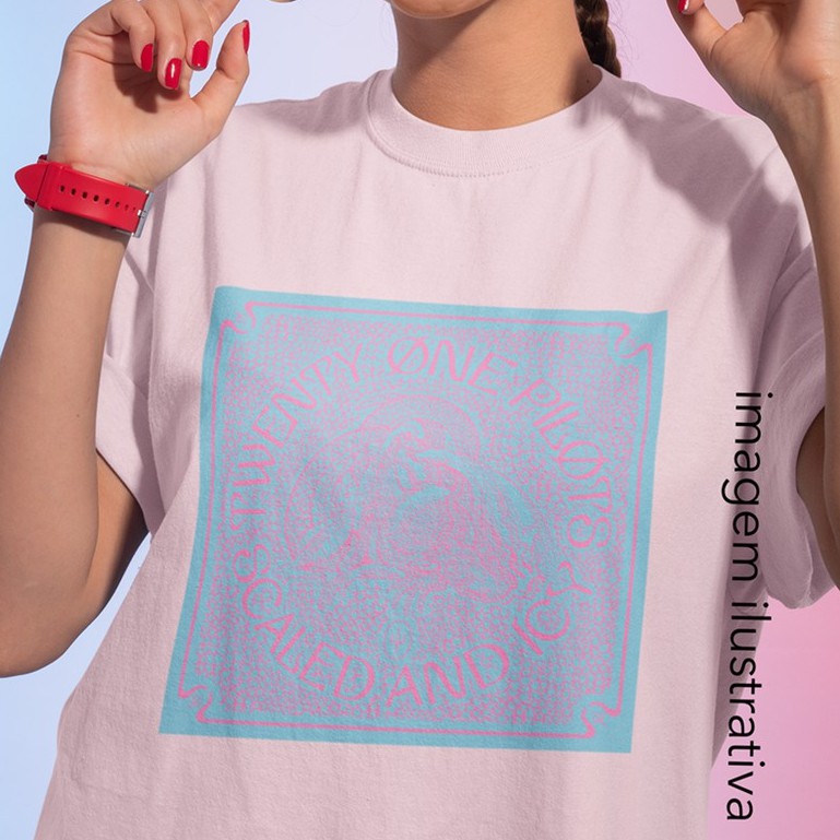 Camiseta Twenty One Pilots Scaled And Icy - Unissex E Baby Look 100% Poliéster