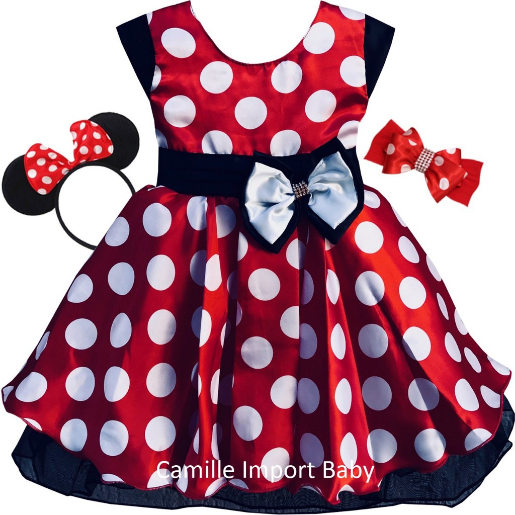 Vestidinho da minnie store vermelha