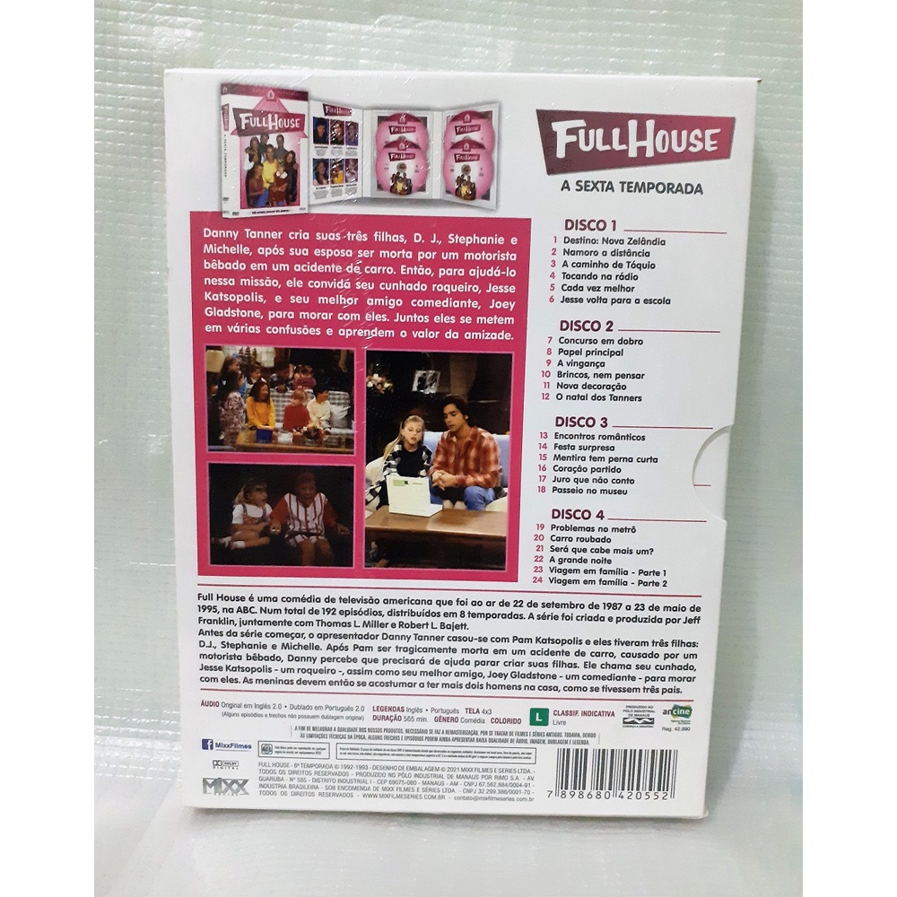 Dvd Box: Full House (Três é Demais) - A Sexta Temporada Completa