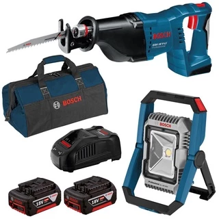 Serra Sabre à Bateria 18V GSA 18V-LI + Lanterna à Bateria 18V GLI 18V BOSCH