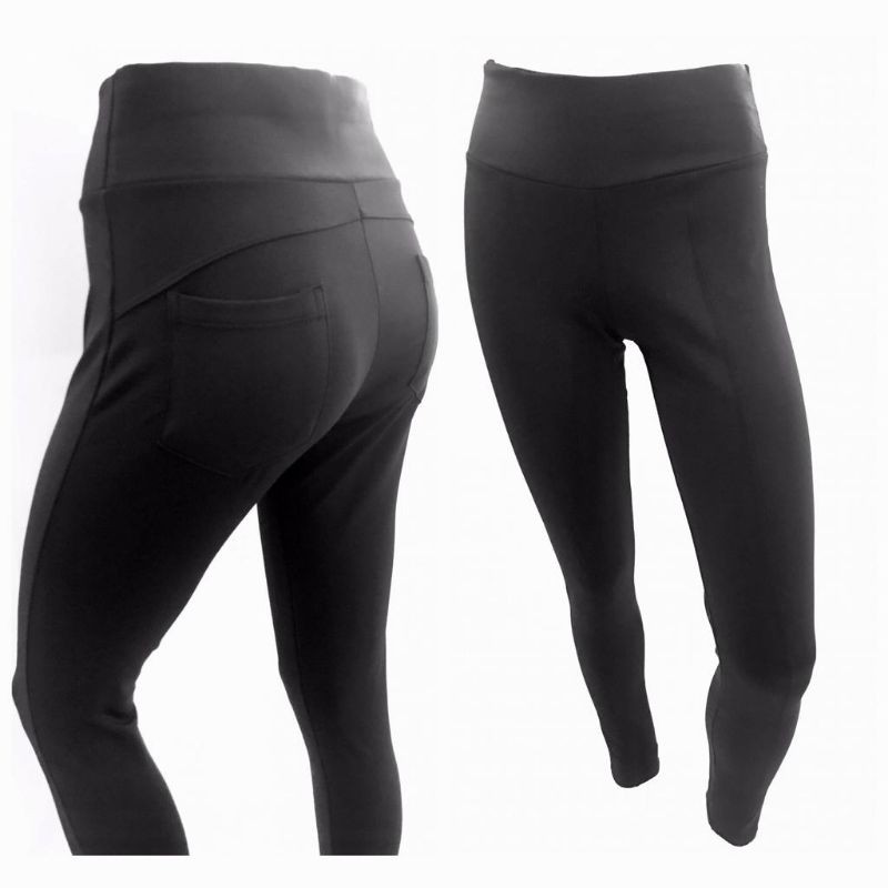 Calça Legging Com Bolso Disco Pants Cintura Alta Compre Certo Preto 