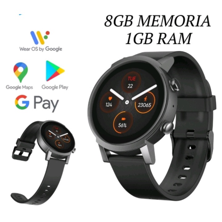 Relógio inteligente Smartwatch TicWatch E3 Wear os 1gb Ram 8gb Rom Qualcomm Snapdragon 4100