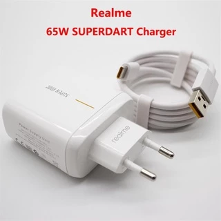Realme 65W SUPERDART Carregador Rápido 6A Tipo C SuperVooc Para GT2 GT Master Pro Neo2 2T Narzo 50